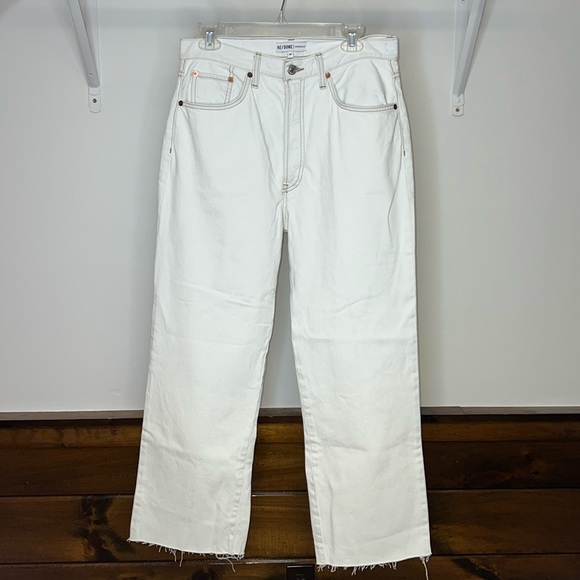 Re/Done Denim - NWT *Flawed* ReDone Originals Bleach Light Wash Wide Leg Cropped Jeans- 10
